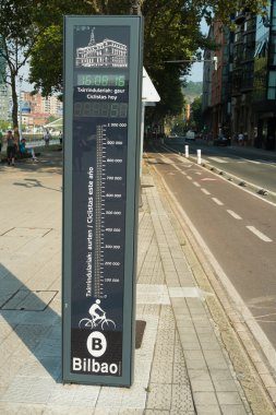 Bisiklet şeritli Trafik sayacı ile