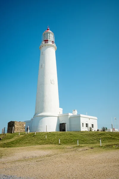 Beyaz yüksek deniz feneri — Stok fotoğraf