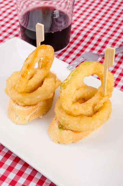 Bläckfisk ringar tapas — Stockfoto