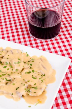 İspanyol domuz loin tapa plaka üzerinde 