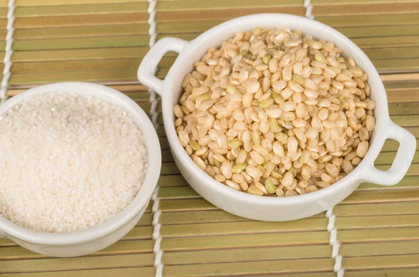 Rice and rice semolina — Stock Photo, Image