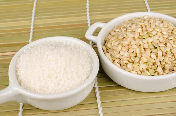 Rice and rice semolina — Stock Photo, Image