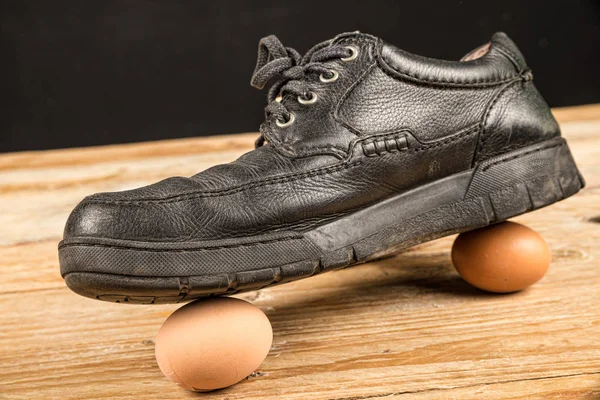 Yumurta, bir kavram yürümeye — Stok fotoğraf