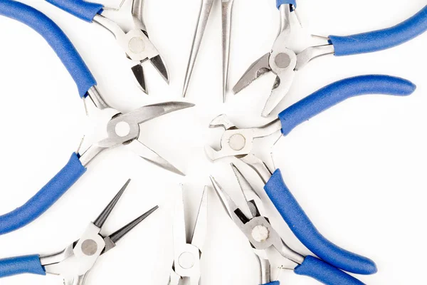 Assorted pliers, nippers and cutters — Stock Photo, Image