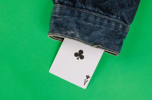 Card up the sleeve — Stock Photo, Image