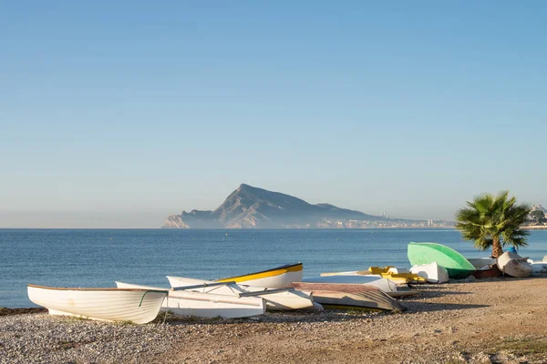 Altea Bay mit Fischerbooten — Stockfoto