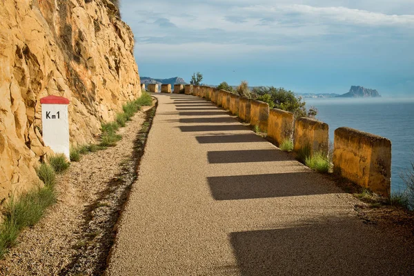 Altea Bay Costa Blanca Spanya Manzarası Olan Doğal Yol — Stok fotoğraf