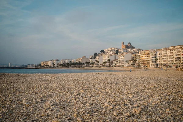 Altea Plaj Costa Blanca Spanya Dan Görüldü Olarak Eski Şehir — Stok fotoğraf