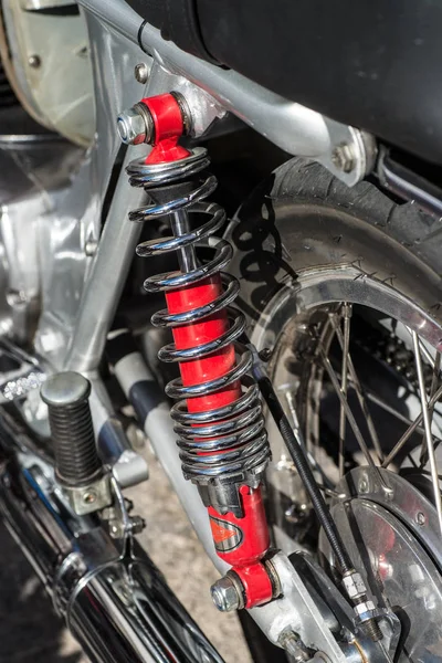 Rear Wheel Shock Absorber Vintage Motorcycle — Stock Photo, Image