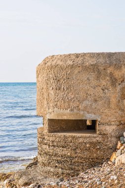 Spanish civil war coastal bunker on Alicante coaset clipart