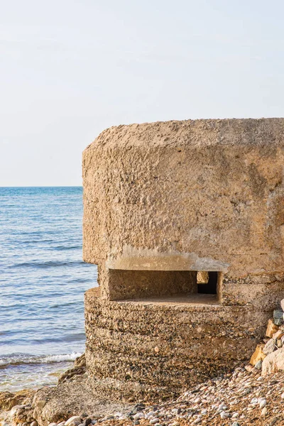 Bunker Costiero Della Guerra Civile Spagnola Sulla Costa Alicante — Foto Stock