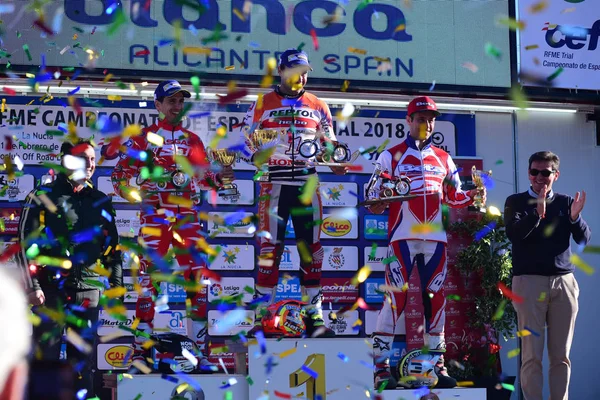 スペイン国立トライアル選手権 2018年で受賞式 — ストック写真