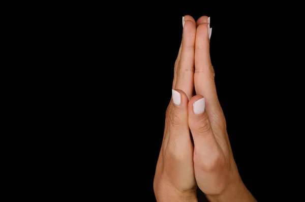 Hands in praying gesture — Stock Photo, Image