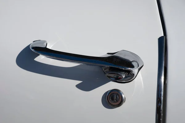 Classic car door handle — Stock Photo, Image