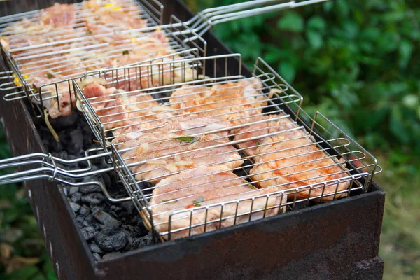 Fresh meat on the grill — Stock Photo, Image