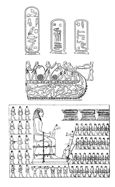 Episoden im Leben des alten Ägyptens. — Stockfoto