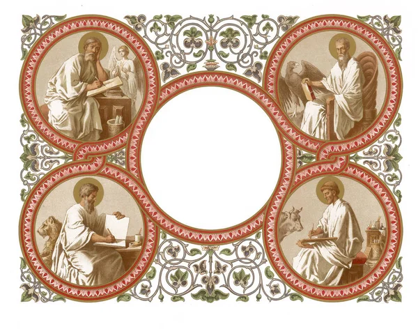 Marco con los apóstoles. Sobre fondo blanco — Foto de Stock