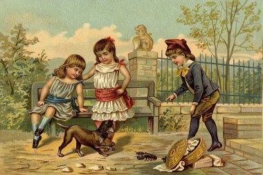 Çocuk Oyunları. Köpek oynamak.