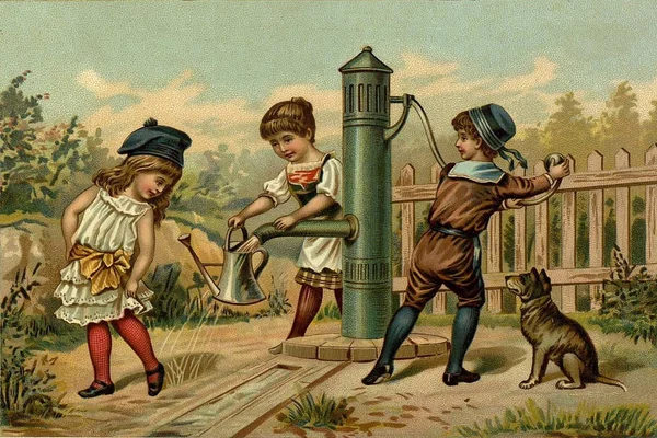 Çocuk Oyunları. Su ve sprey.