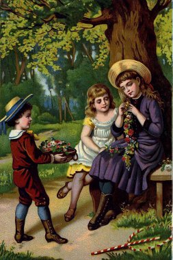 Çocuk oyun Retro resmi.