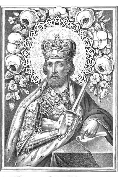 The icon of St. blessed Prince Alexander Nevsky — Stock Photo, Image