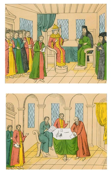 Historische Beschreibung. die Heirat der russischen Könige. — Stockfoto