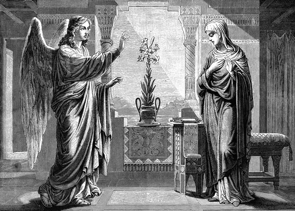 The Annunciation old illustration. — Stock Photo, Image