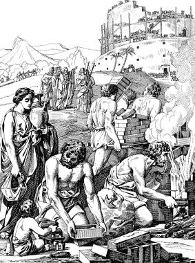 Babil Kulesi inşaatı.