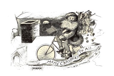 Vintage oyma. Noel Baba