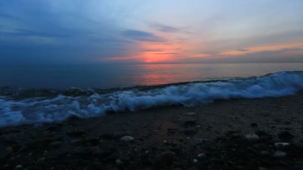 Морський бриз на заході сонця — стокове відео