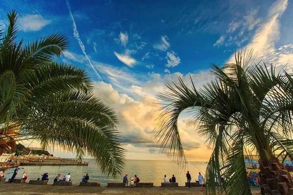 Hermoso Cielo Costa Del Mar Negro — Foto de Stock
