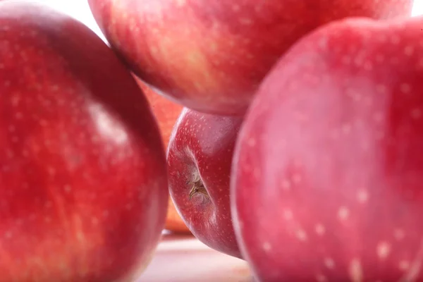 red apples on a white background