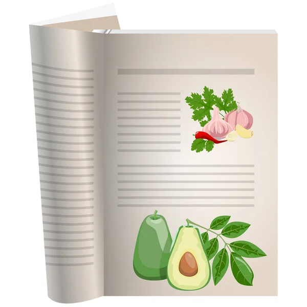 Páginas de plantillas de un libro de cocina — Vector de stock