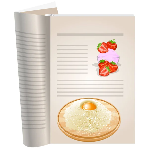 Template pages of a cookbook — Stock Vector