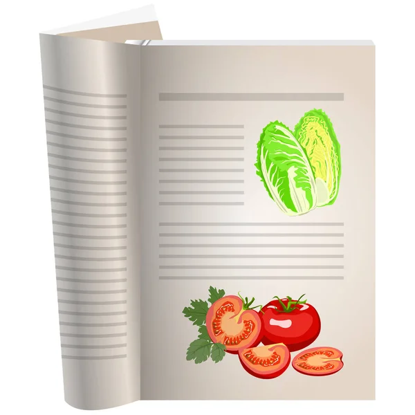 Páginas de plantillas de un libro de cocina — Vector de stock