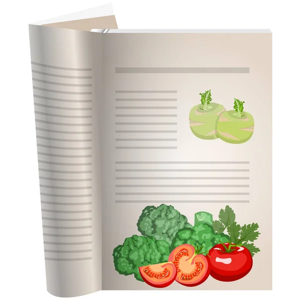 Páginas de plantillas de un libro de cocina — Vector de stock