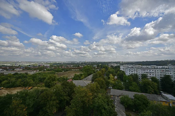 Prachtige Landschappen Van Herfst Stad Luchtfoto Uitzicht — Stockfoto