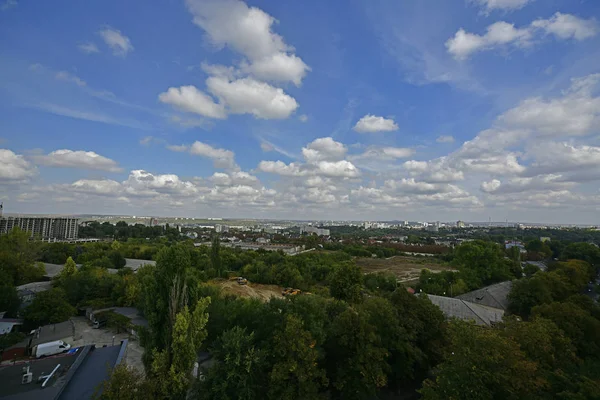 Vackra Landskap Höstens Stad Antenn Utsikt — Stockfoto