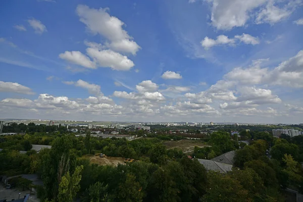 Vackra Landskap Höstens Stad Antenn Utsikt — Stockfoto