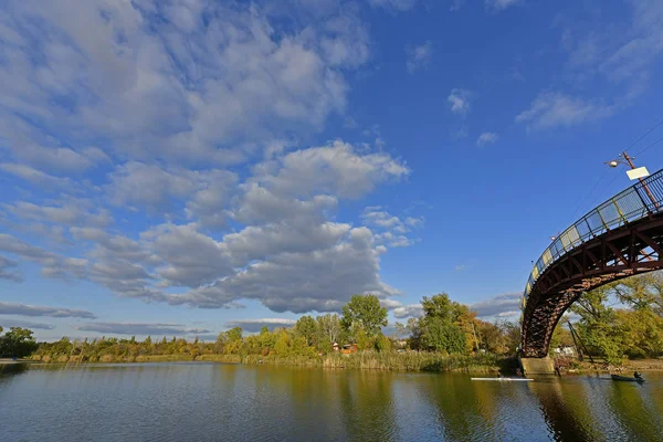 Bella Città Nuvoloso Paesaggi Autunnali Miglioramento Dell Umore — Foto Stock