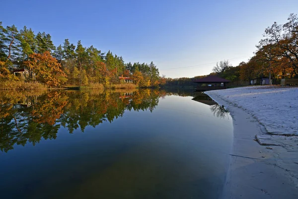 Hermoso Campo Paisajes Otoñales Puestas Sol —  Fotos de Stock