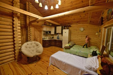 Kharkov Ukrayna şehri 10 / 13 / 2019. Hamamda, orman evinde rahatla..