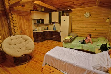 Kharkov Ukrayna şehri 10 / 13 / 2019. Hamamda, orman evinde rahatla..