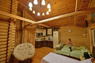 Kharkov Ukrayna şehri 10 / 13 / 2019. Hamamda, orman evinde rahatla..