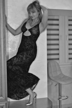 Erotic photo session with a beautiful and very sexy woman.