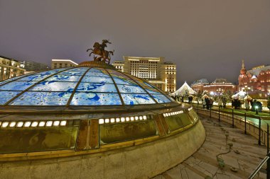 Moskova Rusya 12 / 29 / 2019 Yeni Yıl tatili ve Moskova 'yı gezmek.