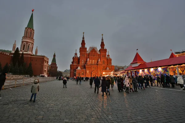 Moscow Rússia 2019 Ano Novo Feriados Passeios Moscou — Fotografia de Stock