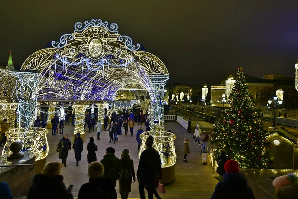 Moscou Russie 2019 Année Nouvel Vacances Visites Touristiques Moscou — Photo
