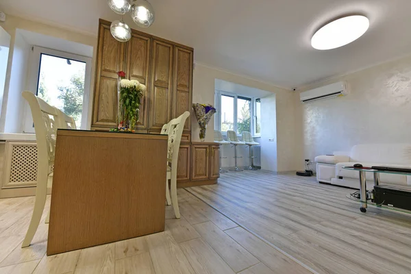Interni Eleganti Appartamento Moderno Idea Home Design — Foto Stock