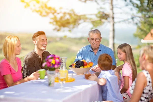Family group enjoying outdoor — Stock Photo, Image